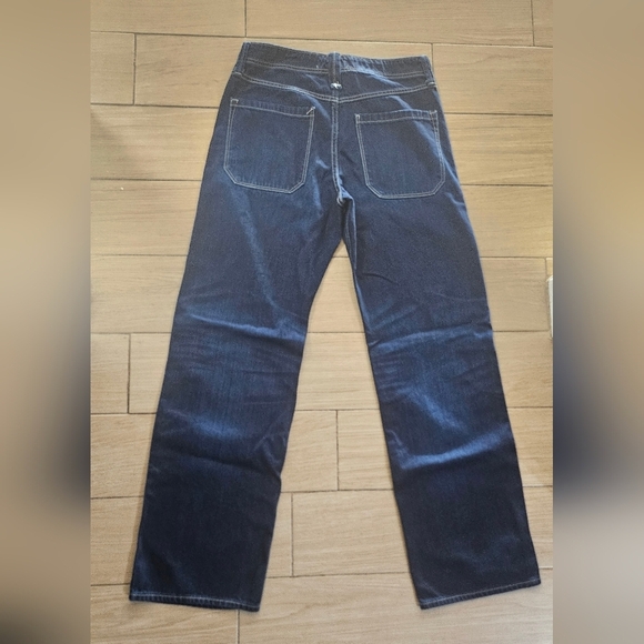 We The Free Jeans Women’s Button Fly Dark Blue Jeans - Picture 2 of 8